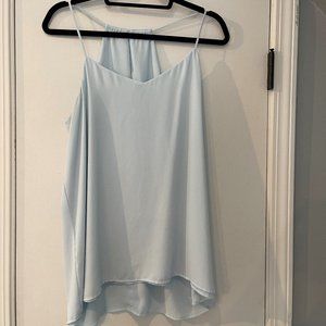 Express Light Blue strappy chiffon tank top